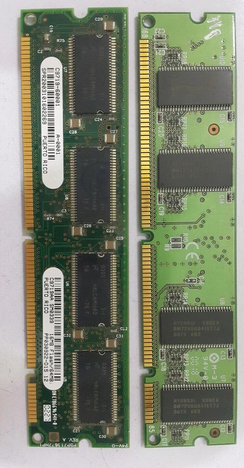 Kingston 64 MB Memory Module KTM0059/64 & C9719AA 16MB Flash/ 64MB printer RAM. - Image 2 of 2