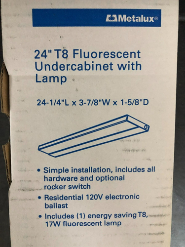 24 In. Fluorescent Under Cabinet Light White Mounting Hardware Included 120V - Picture 7 of 9