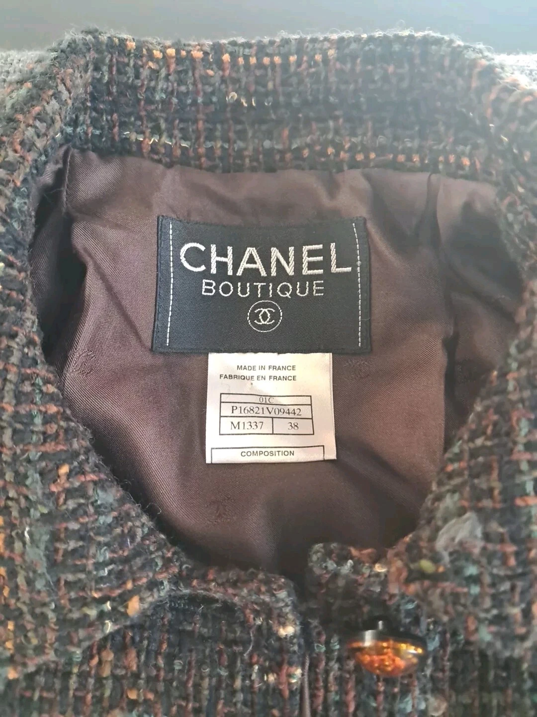 GIACCA CHANEL VINTAGE 98A anni 90 TWEED CC LOGO FR38 WOW!!!