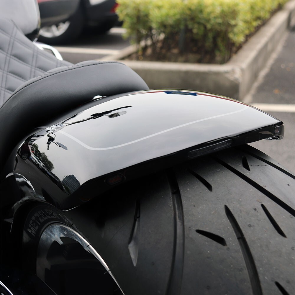 Hoprousa 260mm Rear Fender Unpainted With Lights for Harley 18+