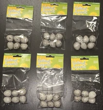 Lot x (6) Floracraft Natural Accents Speckled Bird EGGS Decorative Craft DIY NOS