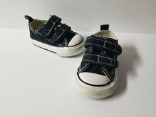 Toddler Infant Converse All Star Tennis Shoes No Tie Black Size 2 Girls or Boys