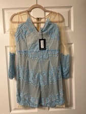 BOOHOO PETITE LEANNE LACE BODYCON DRESS 12