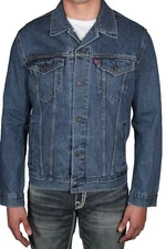 Levis Men's Trucker Jacket Denim Cotton Button Front Denim Trucker Jacket