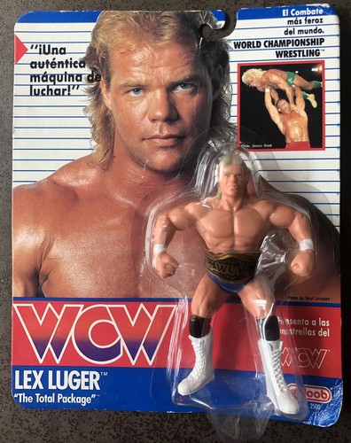 WCW Lex Luger Spanish Carded Figure (Galoob Toys, ...