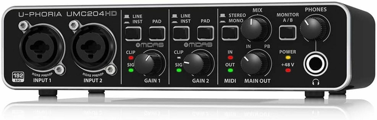 Bellinger 2 Input 4 Output USB Audio Interface UMC204HD U