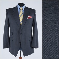 Mens Wool Cashmere Blazer 46R UK Size DOLZER Grey Sport Coat England Jacket