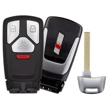 Oem Audi S Logo Smart Key Fob Remote Transmitter Prox W/ Uncut Key Blade