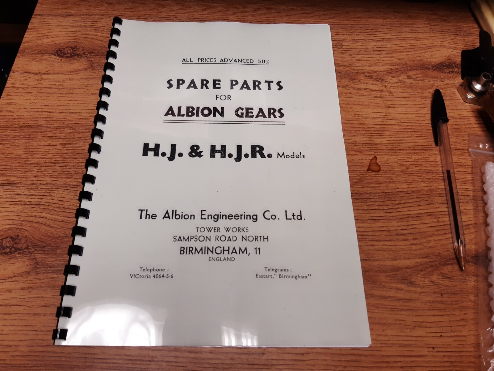 Albion H.J. & H.J.R Gearboxes, Information, parts lists & period prices