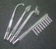 4 Piece Electrodes Glass Wand Orange Ray Facial Care For High Frequency Machine