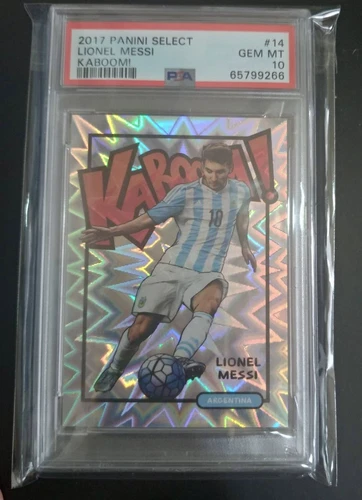 2017 Panini Select Kaboom! Lionel Messi #14 PSA 10 GEM MINT ARGENTINA