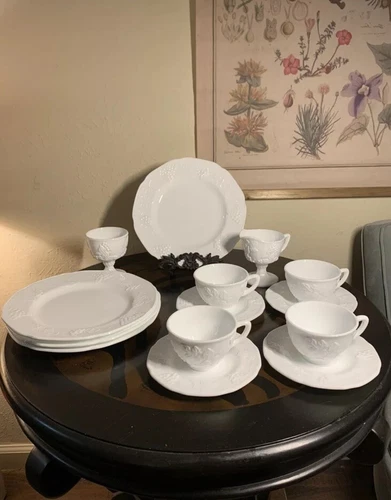 VTG Indiana Glass Colony Harvest Milk Glass Plates, bowls, cups, etc. You Choose
