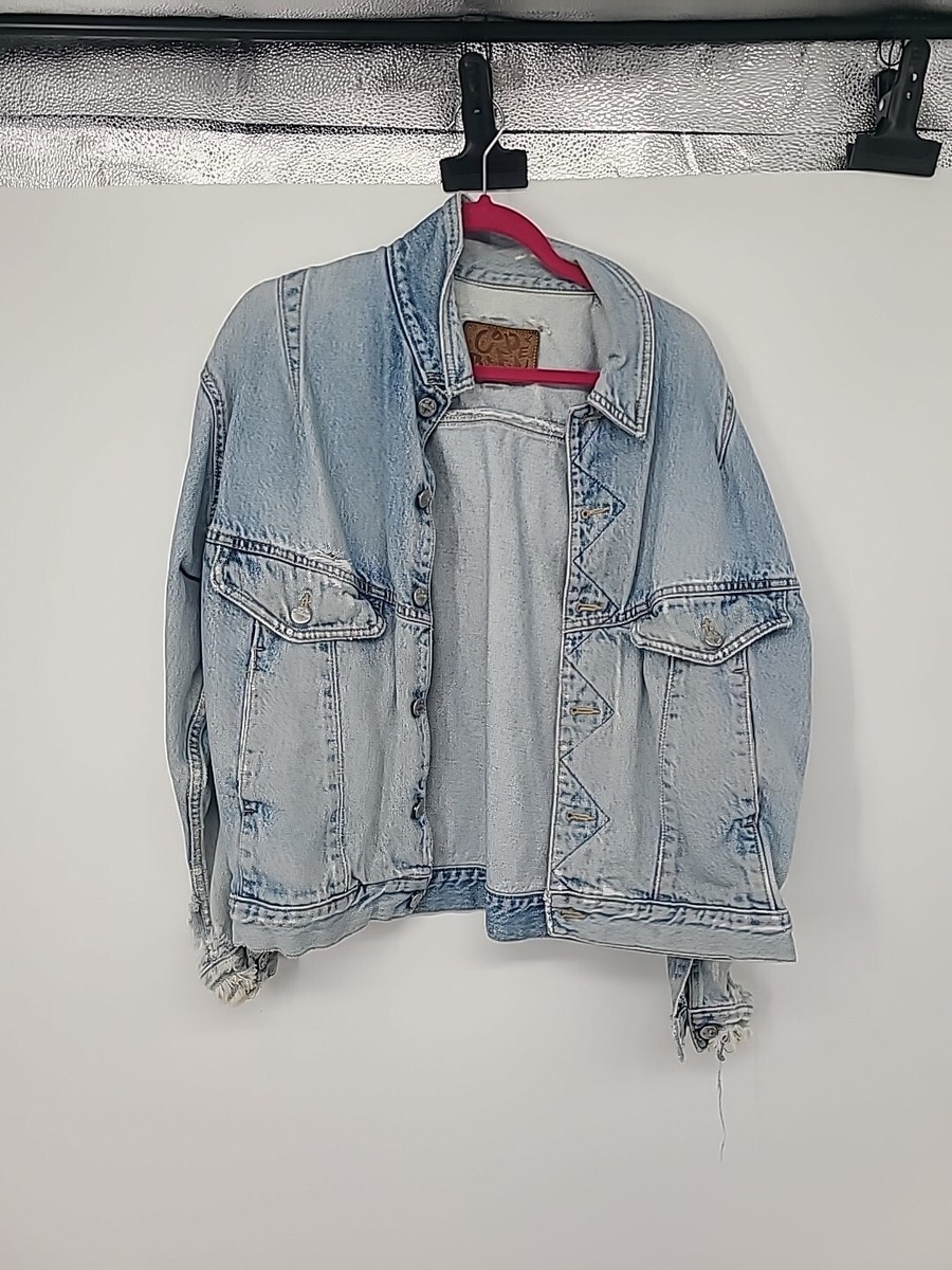 ジャケット・アウター Washed Blue Denim Set up / Jacket ZENTHACE Blue Jean Jacket for Men Denim Lightweight Snap