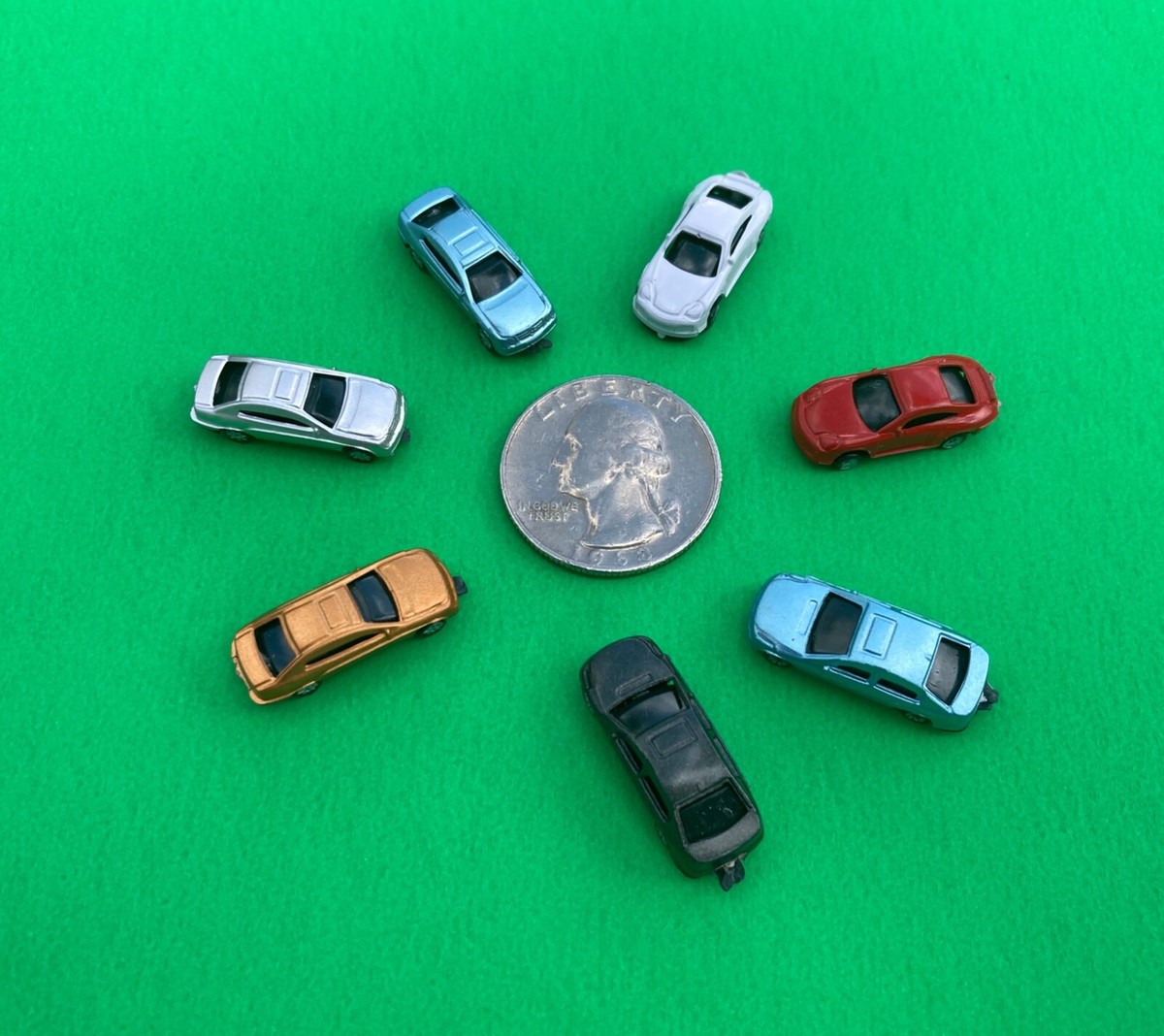Model Car(ミニカー)ブラジルREI社製3台セット 15 pcs Assorted Autos Cars for Diorama Crafts 1:200 Z Scale