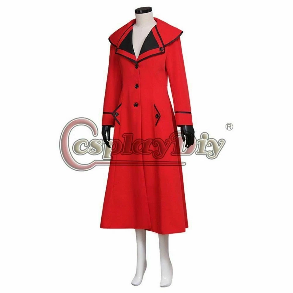 Vestido de uniforme rojo Mary Poppins para fiesta disfraces para mujer disfraces @ Foto 3 de 4