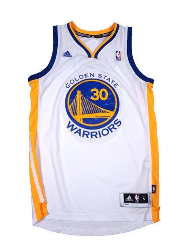 Adidas Golden State Warriors Steph Curry Jersey Small Mens White Swingman #30