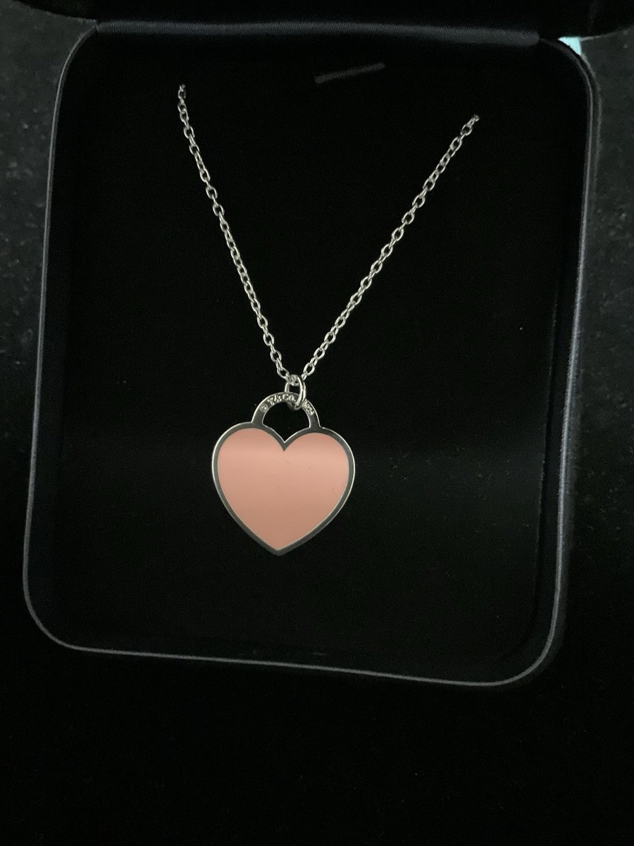 d*3様 Tiffany & Co. ハートタグ ネックレス ピンク Tiffany & Co Return to Tiffany Pink Heart Tag Necklace | eBay