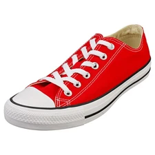Converse All Star Ox Unisex Casual Sneakers in Red White - 10 US