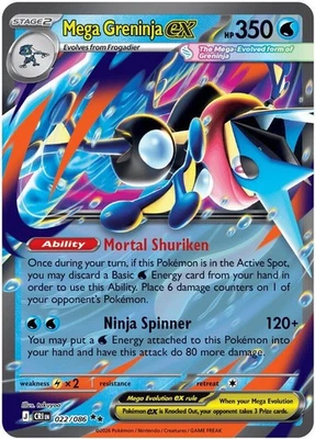 greninja pokemon card ebay Pokemon TCG - Greninja ex - SV07: Stellar Crown (SV07) 041/142 NM