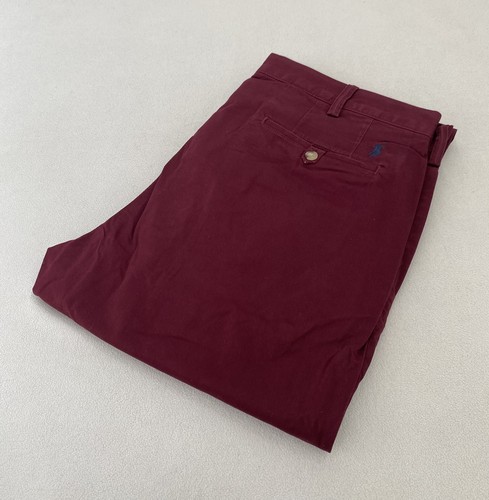 Men’s Ralph Lauren Stretch Straight Fit Burgundy Chino W36”X L34” Without Tags - Picture 6 of 6