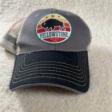 Yellowstone National Park Snapback Hat Trucker Adjustable Cap Buffalo Logo Patch