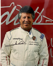 MARIO ANDRETTI SIGNED INDIANAPOLIS 500 NTT INDY CAR PHOTO