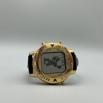 Disney Womens Watch 36mm Mickey Mouse Gold Tone LCD Digital  display picture 3