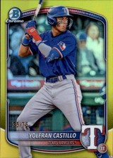 2025 Bowman Draft #BDC-107 Yolfran Castillo Chrome Yellow Refractor #/75