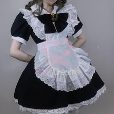 Plus Size Gothic Lolita Dress Anime Maid Uniform Women Halloween Party Student