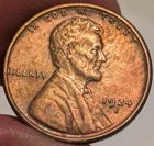 1924S Lincoln Cent Unc. BU Lots of Red Nice ExampleT26034B-12/23
