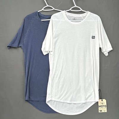 Flag Nor Fail Shirt Mens Large White Blue Moto Raglan Lightweight Lot 2