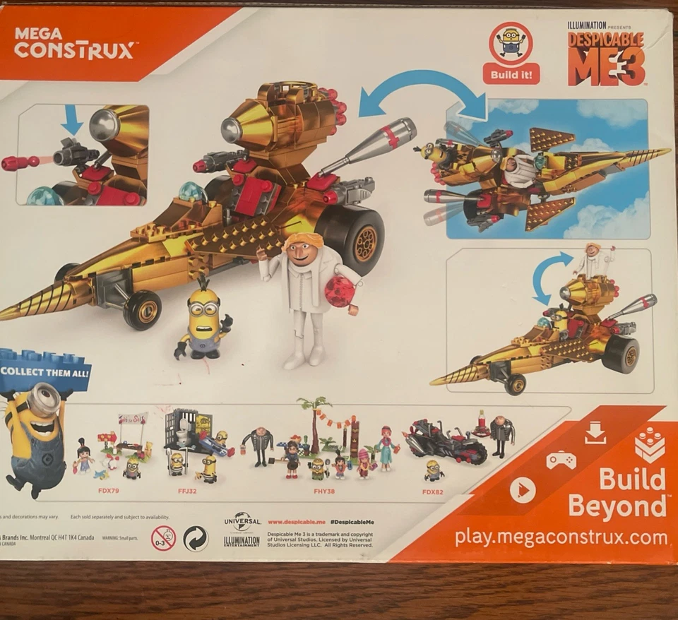 Mega Construx Despicable Me Dru's Transforming Car New Sealed (RT1) - Image 2 of 2