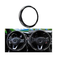 Car Steering Wheel Cover Universal Microfiber Pu Leather Elastic 15 Inch Gray