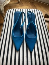 ASOS DESIGN Simba slingback stiletto in blue Size 39 Worn Once VGC