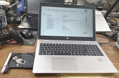 HP ProBook 650 G5 Laptop W/ i5-8365U, 8GB RAM, DVD. NO HDD Or Cords.
