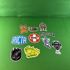 Skateboard Sticker Lot Of 10 Thrasher Baker Spitfire Bones Ricta Skate Stickers