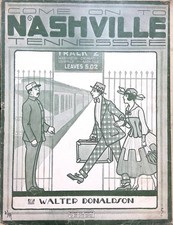 Come On To Nashville Tennessee Sheet Music Walter Donaldson 1916 Large Format