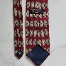 Jos A Bank 3.5" Silk Tie Executive Collection Jacquard Geometric made in USA
