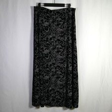 VTG Briggs New York Y2K Fairy Grunge Whimsigoth Maxi Skirt Size L Floral Buttons