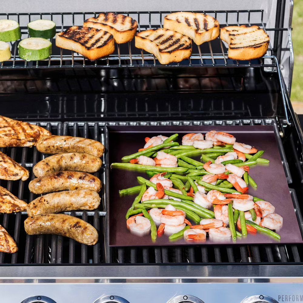 Char-Broil Carbon Steel Griddle Stone Grill Topper Silver