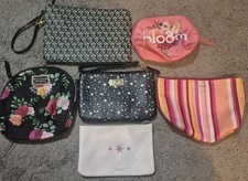 Lot of 6 Cosmetic Makeup Bags Betsey Johnson Anne Klein Kate Spade Ipsy