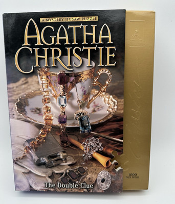 1999 Agatha Christie s The Double Clue 1000 Piece Mystery Jigsaw Puzzle VTG NEW