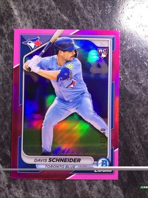 Davis Schneider #/299 Fuschia Refractor 2024 Bowman Chrome ROOKIE Blue Jays