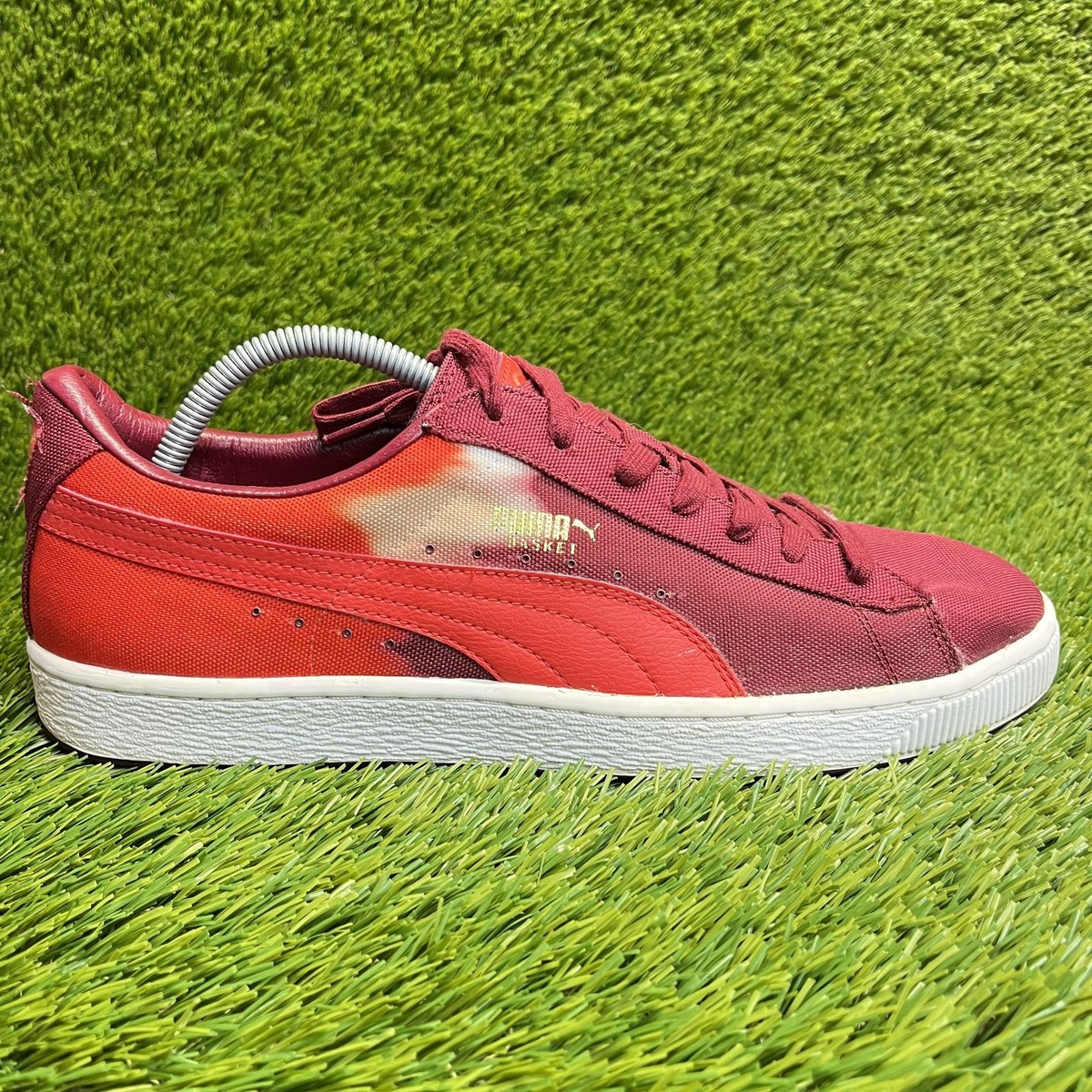 Puma Basket Classic Hand Dyed Red Mens Size 11.5 Athletic Walking