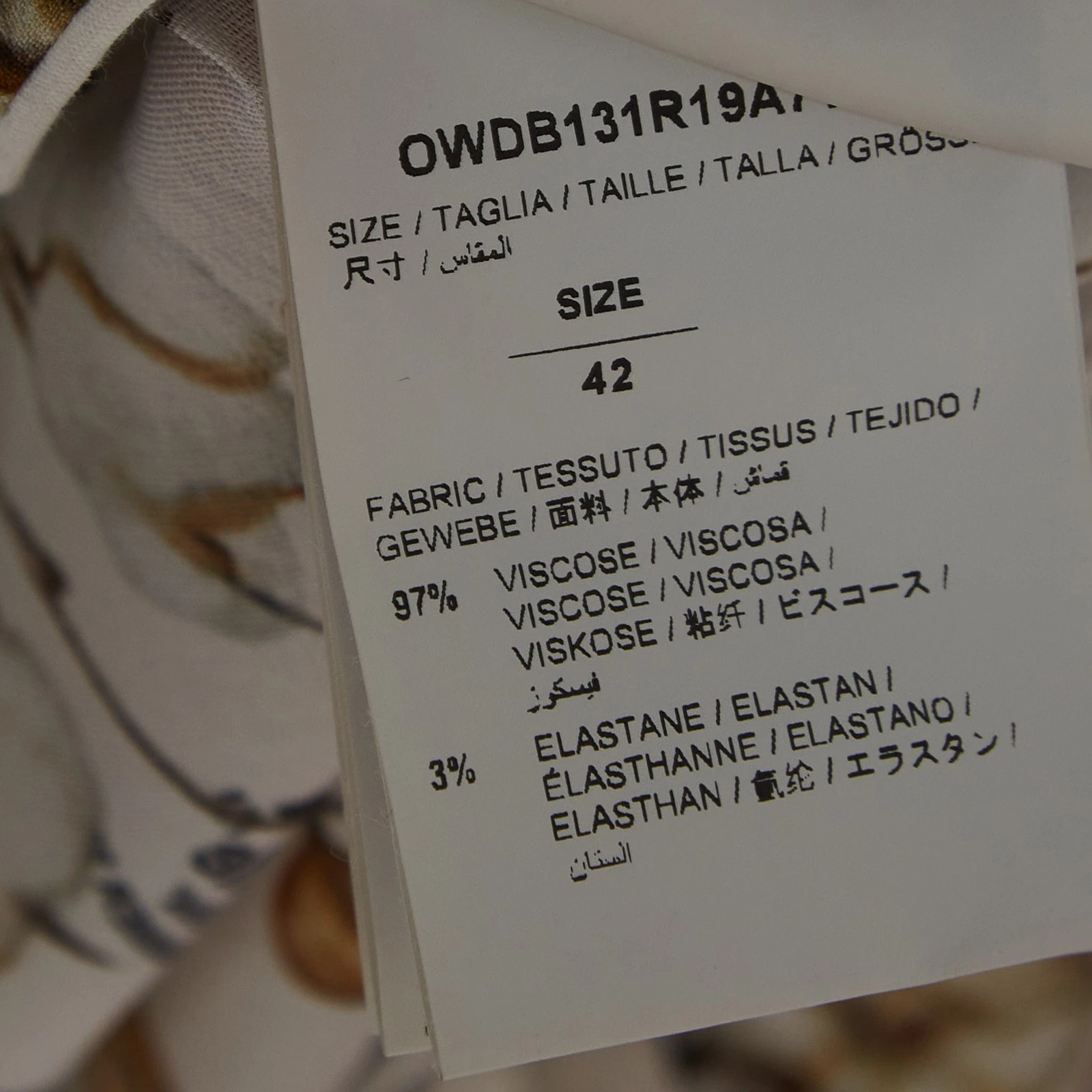 OFF WHITE Abito Midi camicia M con Stampa Logo Floreale Bianco Spaccio Bianco Splendido M