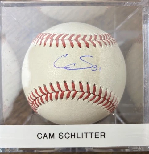 Cam Schlitter #31 Signed Baseball Beckett COA #BW66916