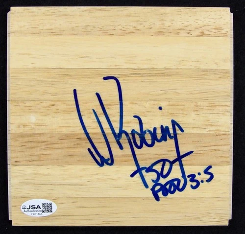 David Robinson San Antonio Spurs Signed 6x6 Floorboard JSA Authenticated