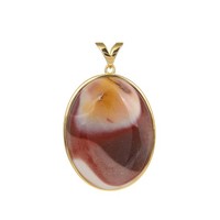 Cavill Mookait AnhäNger 8,0Ct Vergoldet 925 Sterling Silber Oval Damen