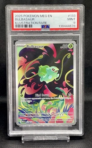 2025 POKEMON MEG EN-MEGA EVOLUTION ILLUSTRATION RARE #133 BULBASAUR PSA 9 MINT