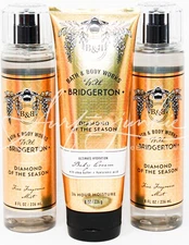 Bath & Body Works Bridgerton Diamond of the Season Body Mist Spray Cream 3pc Set